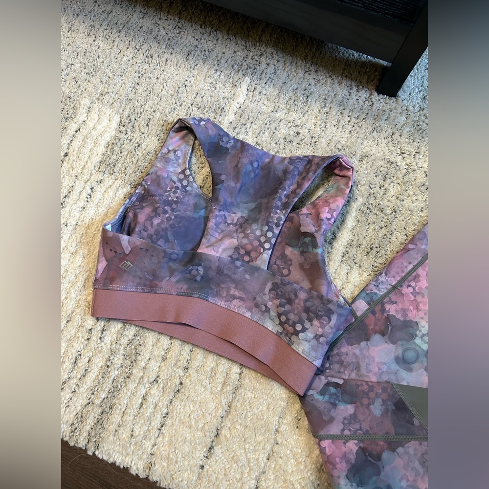 Linc Active Lilac Multi Patterned Workout Legging… - image 8